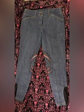 Equine Couture Women's Dark Blue Denim Riding Jeans